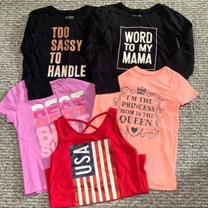Toddler Girls Shirt Bundle - 5 Pieces